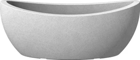 Scheurich Wave Globe Jardiniere oval 58x24cm stony grey
