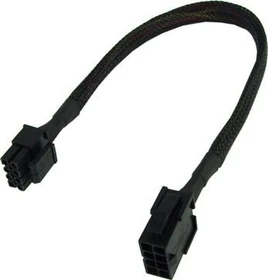 Phobya 8-Pin EPS12V Verlängerung 30cm, sleeved schwarz (82042)