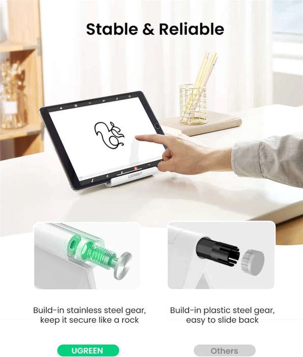 Ugreen Multi Angle Desk Tablet Stand, Tablet-Stand 4-12", weiß