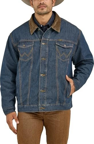 Wrangler Cordkragen Jeansjacke denim (Herren)