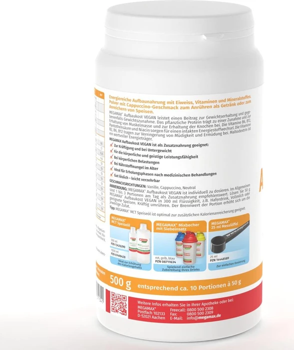 Megamax Aufbaukost Vegan Neutral 500g