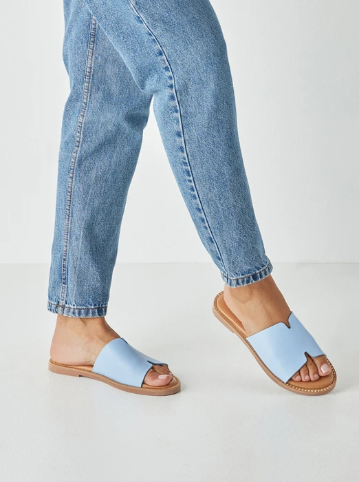 Tamaris Lederpantolette blau (Damen)