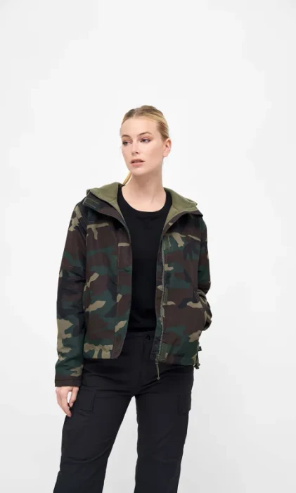 Brandit Windbreaker Frontzip Jacke woodland (Damen)