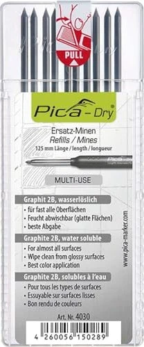 Pica-Marker Dry Set Multi-Use Bleistiftmine 2B 2.8mm graphit, 10er-Pack
