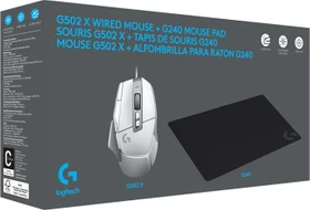 Logitech G502 X Gaming Mouse weiß + G240 Mousepad schwarz, USB (991-000490)