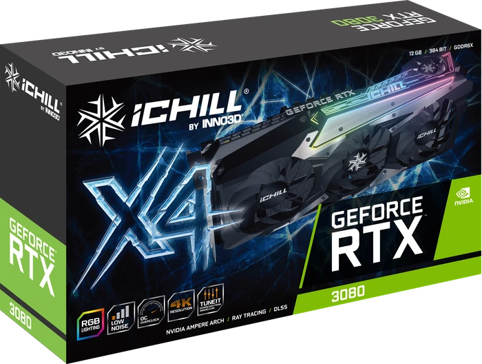INNO3D GeForce RTX 3080 iCHILL X4 LHR, 12GB GDDR6X, HDMI, 3x DP