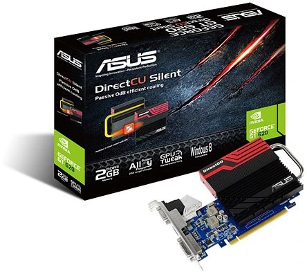 ASUS GeForce GT 620 DirectCU Silent, GT620-DCSL-2GD3, 2GB DDR3, VGA, DVI, HDMI