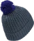 Jack Wolfskin Pompom Badge Beanie midnight sky (Junior) Vorschaubild