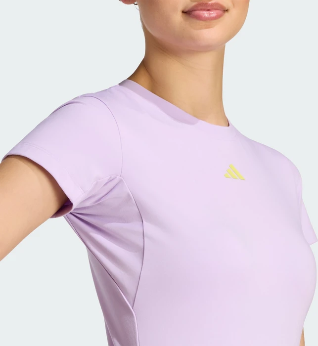 adidas 3-Streifen Studio Baby T-Shirt kurzarm powder plum (Damen)