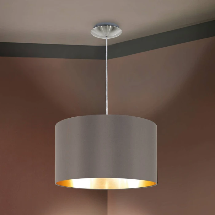 Eglo Maserlo Pendelleuchte/Schirmleuchte 38cm cappuccino/gold