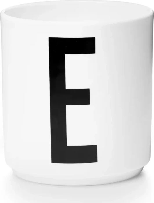 Design Letters Persönlicher Porzellanbecher A-Z Buchstabe E 250ml