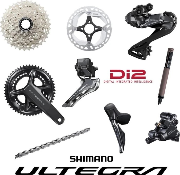 Shimano Ultegra Di2 R8150 mit mechanischen Felgenbremsen Komplettgruppe 2x12