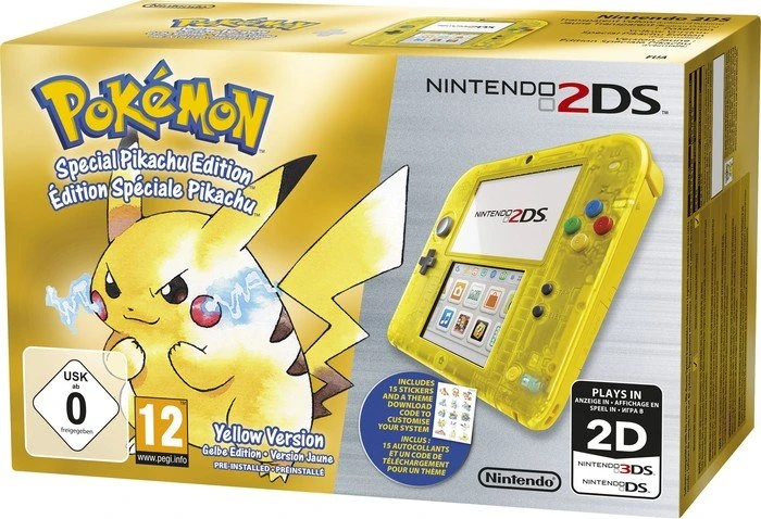 Nintendo 2DS Pokémon Gelbe Edition Bundle transparent/gelb