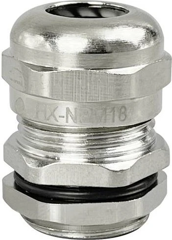 Conrad Electronic TRU Components Kabelverschraubung M18 Messing vernickelt