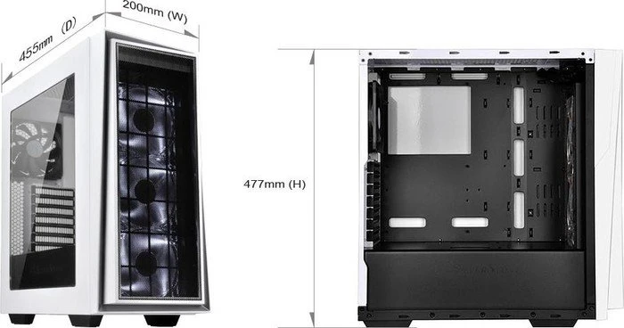 SilverStone Redline Series RL06 PRO weiß, Acrylfenster