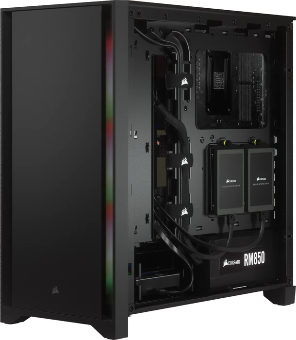 Corsair 4000D, schwarz, Glasfenster
