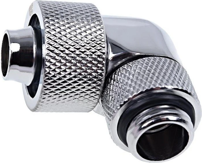 Alphacool Eiszapfen 90° Schlauchanschluss G1/4" auf 16/10mm, verchromt