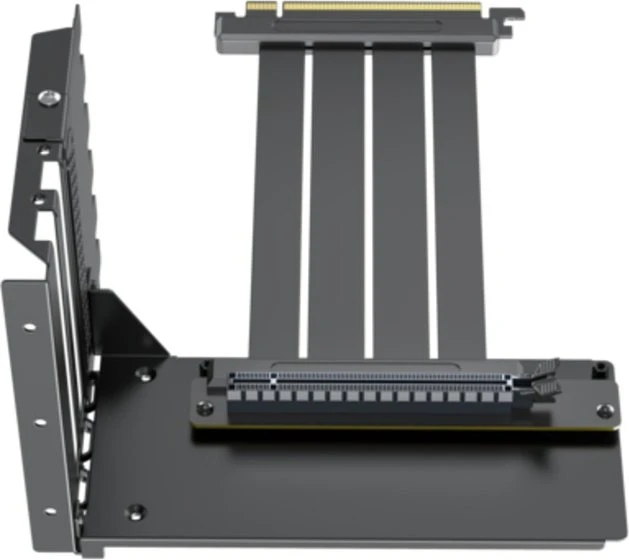 Xilence Riser Card, inkl. PCI-Slot Blende für Xilence, gewinkelt, PCIe 4.0, schwarz