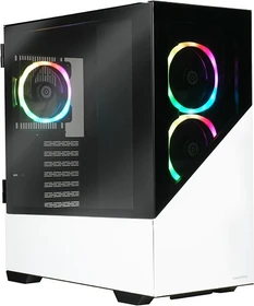 Enermax K8 Snow White Black, weiß/schwarz, Glasfenster (ECA-EK8-WW-ARGB)