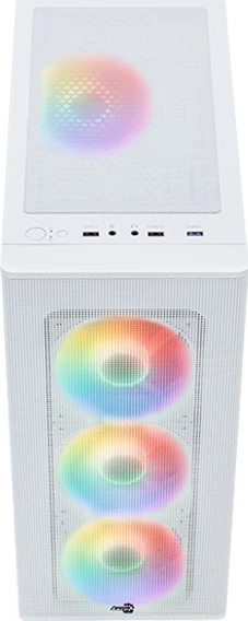 AeroCool Designer [V2] White, weiß, Glasfenster