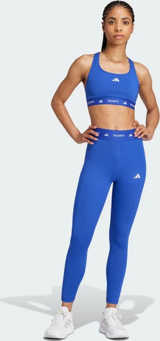 adidas TECHFIT Medium-Support Sport-BH semi lucid blue (Damen)