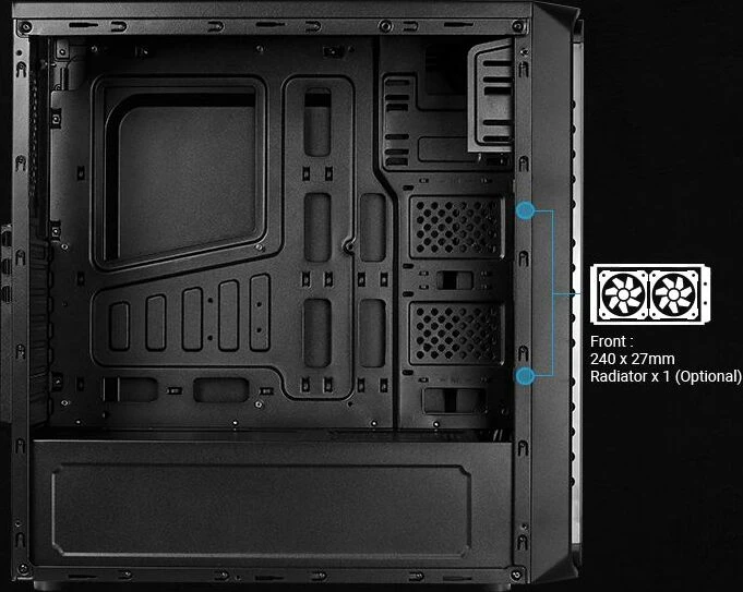 AeroCool System Integrator SI-5200 Frost, Acrylfenster