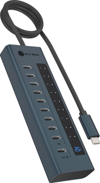 RaidSonic Icy Box IB-HUB1450-C31 10 Port USB-C Hub, USB-C 3.1 [Stecker]