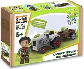 Kiddicraft BrickFarm Kleiner Trecker mit Anhänger