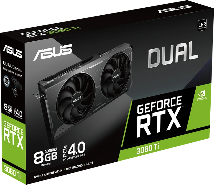 ASUS Dual GeForce RTX 3060 Ti, DUAL-RTX3060TI-8GD6X, 8GB GDDR6X, HDMI, 3x DP