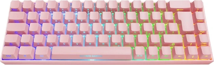 Deltaco Gaming PK95R Wireless 65% Layout, rosa, LEDs RGB, Kailh Box RED, USB/Bluetooth, DE
