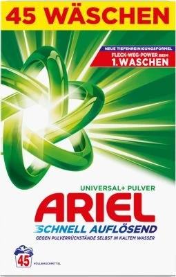 Ariel Universal+ Pulver Waschmittel, 2.48kg