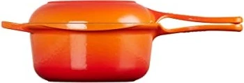 Le Creuset 2in1 Marmitout Gusseisen Bräter 2.3l ofenrot