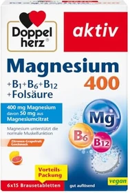 Doppelherz aktiv Magnesium 400 Brausetabletten, 90 Stück (6x 15 Stück)
