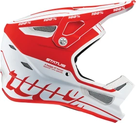 100% Status Fullface-Helm topenga red/white