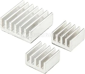King Mod Alu Kühlkörper-Set für Raspberry Pi, silber