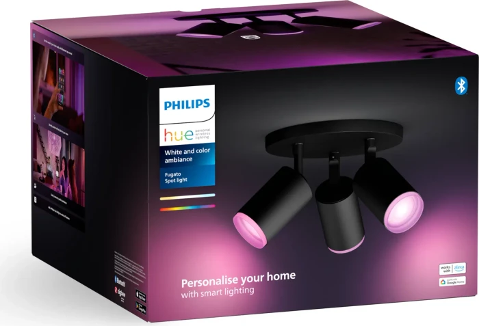 Philips Hue White and Color Ambiance Fugato Spot 3-flammig schwarz