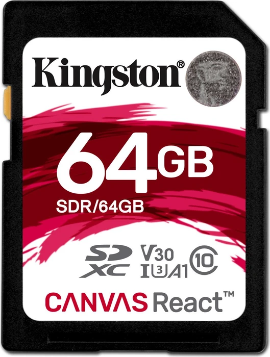 Kingston Canvas React SDR, SD UHS-I U3, V30