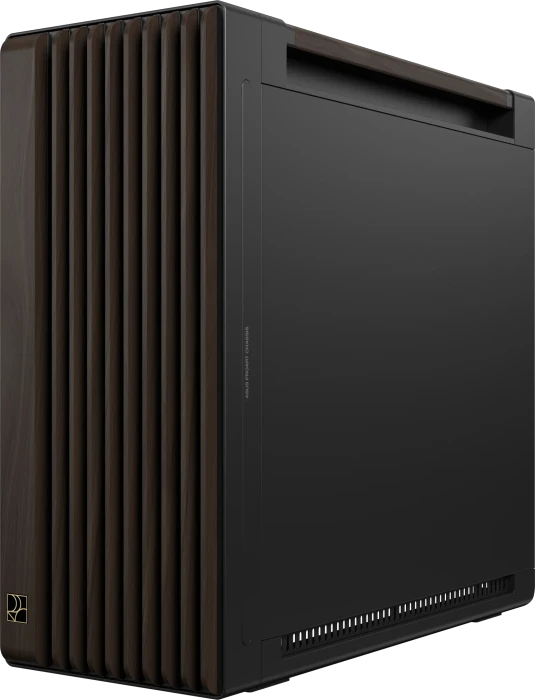 ASUS ProArt PA602 Wood Edition Modern Black, schwarz/braun, Tempered Glass Panel, Glasfenster