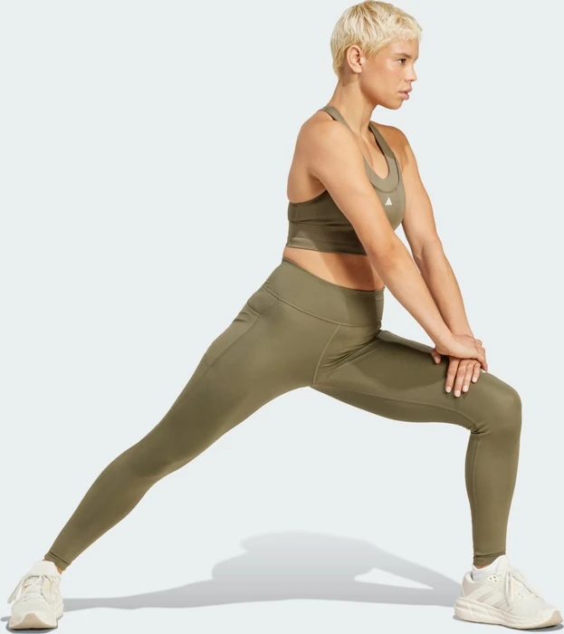 adidas Own the Run Full-Length Laufhose lang olive strata (Damen)