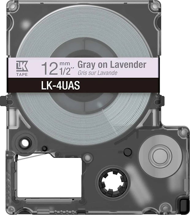 Epson LK-4UAS Beschriftungsband, 12mm, grau/lavendel