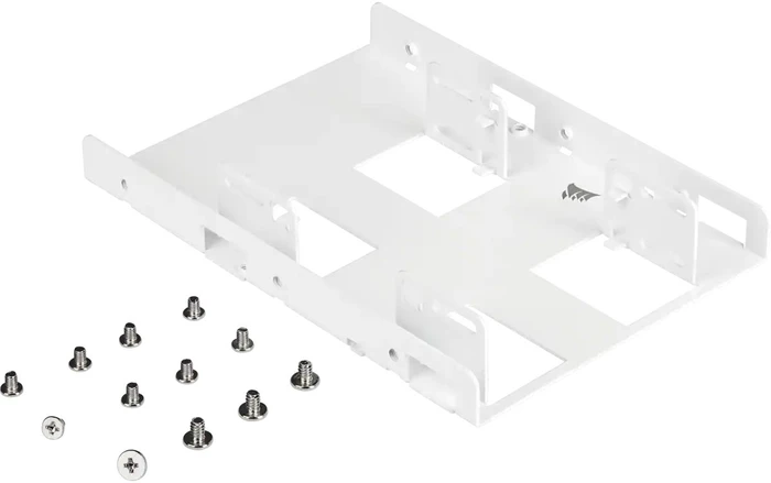 Corsair 3.5" Dual SSD Adapter, 2.5" Festplatten Einbaurahmen, weiß