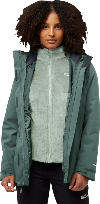 Jack Wolfskin Rotwand 3in1 Funktionsjacke sago palm (Damen)