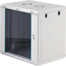Digitus Dynamic-N Serie 19" Wandgehäuse 12HE, unmontiert, Sicherheitsglastür, IP2X, RAL 7035, 450mm tief
