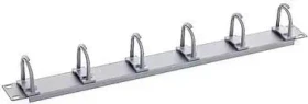 Triton 19" Kabelführungsleiste kleine Bügel, hellgrau, 1HE