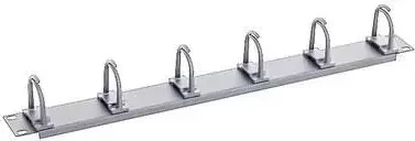 Triton 19" Kabelführungsleiste kleine Bügel, hellgrau, 1HE