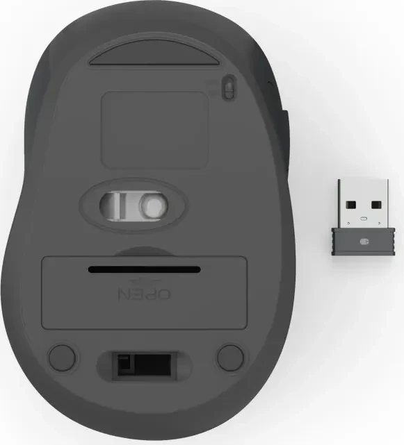 Hama WM-400 Silent Wireless 6-Button Mouse schwarz/grau, USB