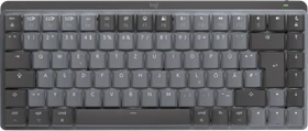 Logitech MX Mechanical Mini for Mac, Space Gray, LEDs weiß, Logi Bolt, Kailh Choc V2 LOW PROFILE BROWN, USB/Bluetooth, DE