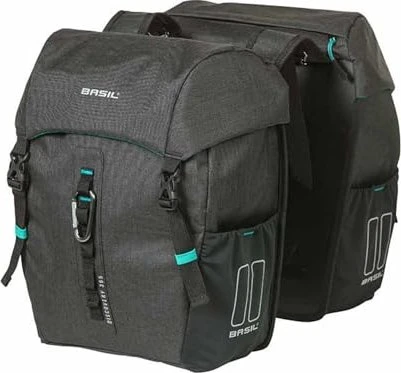 Basil Discovery 365D Doppeltasche Gepäcktasche black melee