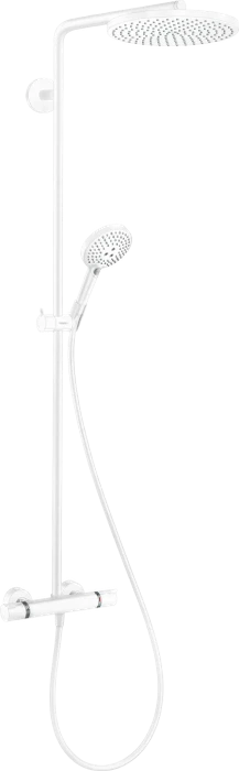 Hansgrohe Raindance S Showerpipe 240 1jet PowderRain EcoSmart mit Thermostat mattweiß