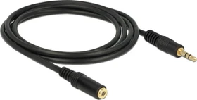 DeLOCK 3.5mm 3-Pin Klinke Verlängerungskabel schwarz 2m